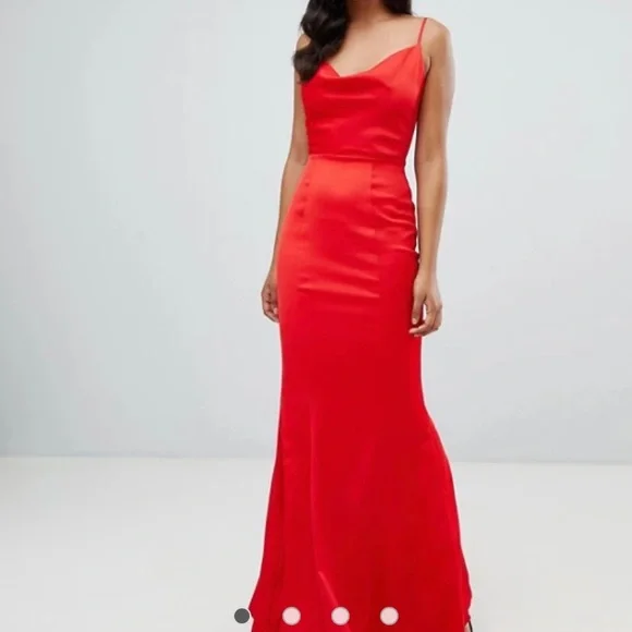 chinese dress ladies RED DROP WAIST MAXI DRESS – codressing